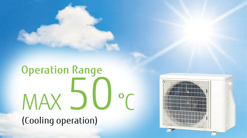 Highly efficient operation even at high outdoor temperatures