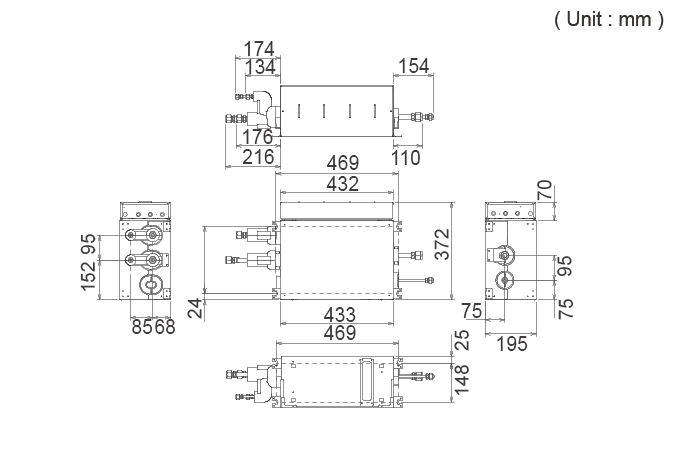 Branch Box Dimensions : 195×433×370mm