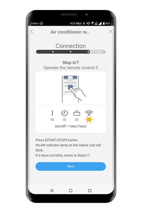 Press the WPS button on the WLAN router that you are connecting to. Refer to the operating manual of the WLAN router for the location of the button and how to press it.