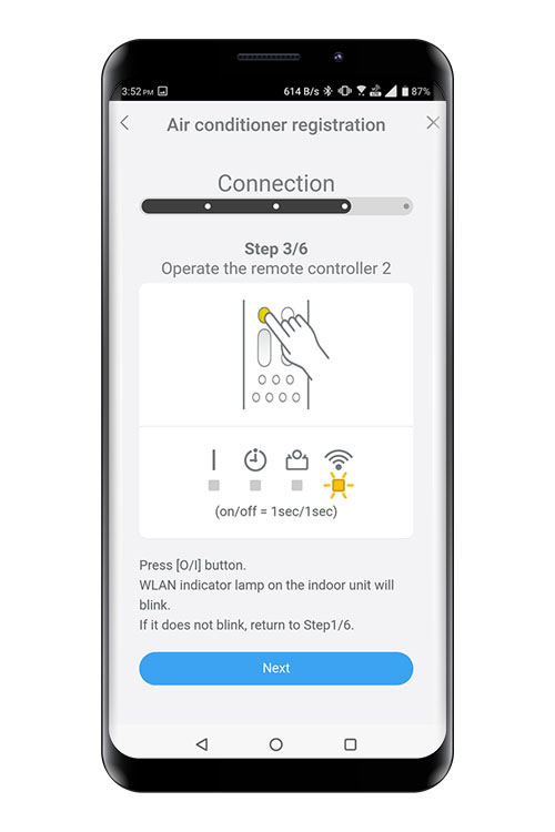 Press the WPS button on the WLAN router that you are connecting to. Refer to the operating manual of the WLAN router for the location of the button and how to press it.