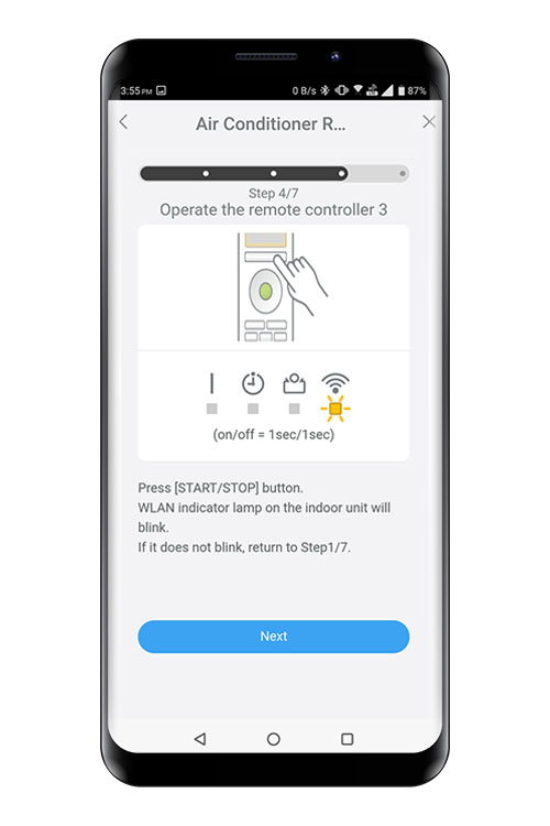 Press the WPS button on the WLAN router that you are connecting to. Refer to the operating manual of the WLAN router for the location of the button and how to press it.