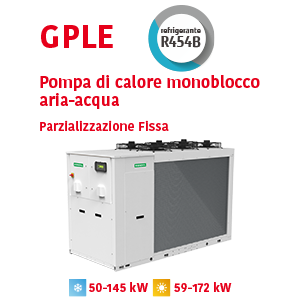 Pompa di calore monoblocco aria-acqua  GPLE Parzializzazione Fissa R454B fino a 172kW