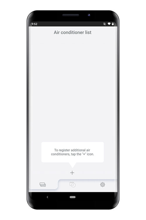 Toccare [＋] per aggiungere un climatizzatore nuovo.